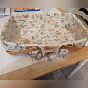 Floral Woven Basket with Liner